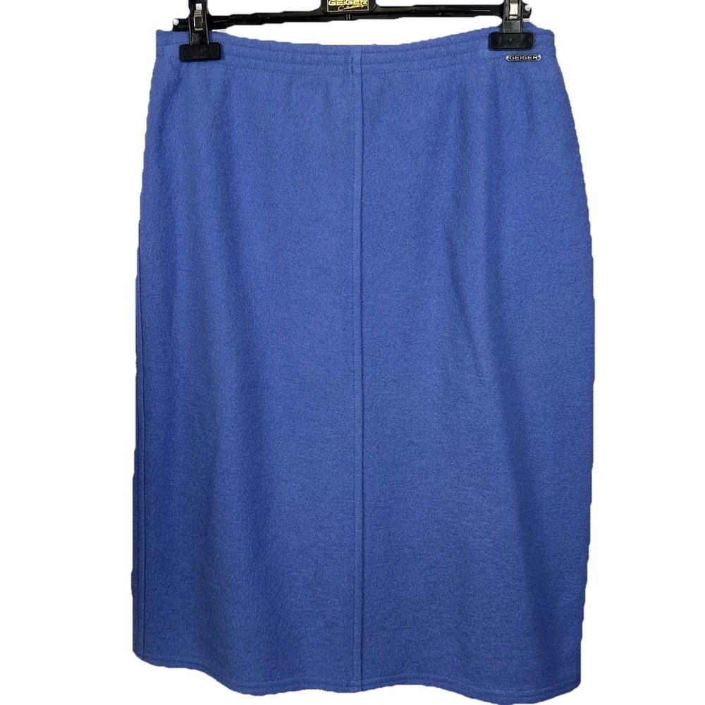 Periwinkle Purple Geiger Wool Skirt Pencil Straight Austria Knee Length 32"